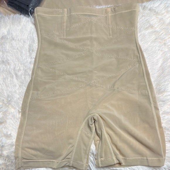 High-Waisted Tan Shapewear Shorts - Picture 1 of 1